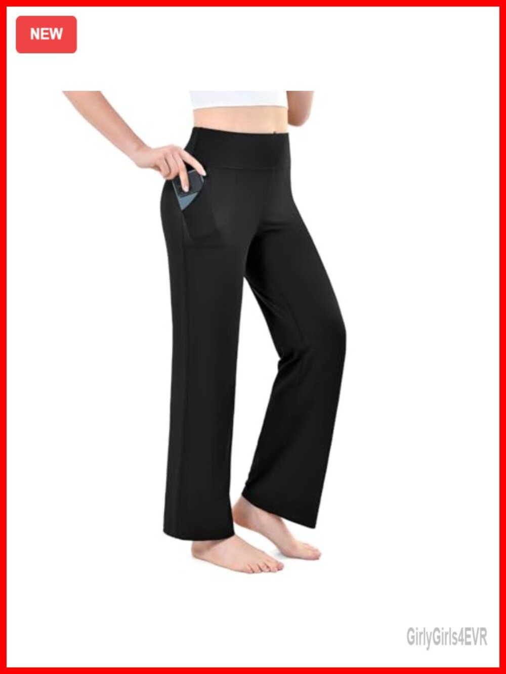 Wide Leg Yoga Pants High Rise Sweatpants with Pockets